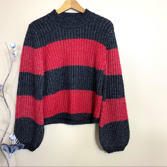 La Ligne Knit Alpaca Wool Balloon Sleeve Sweater - Picture 4 of 6